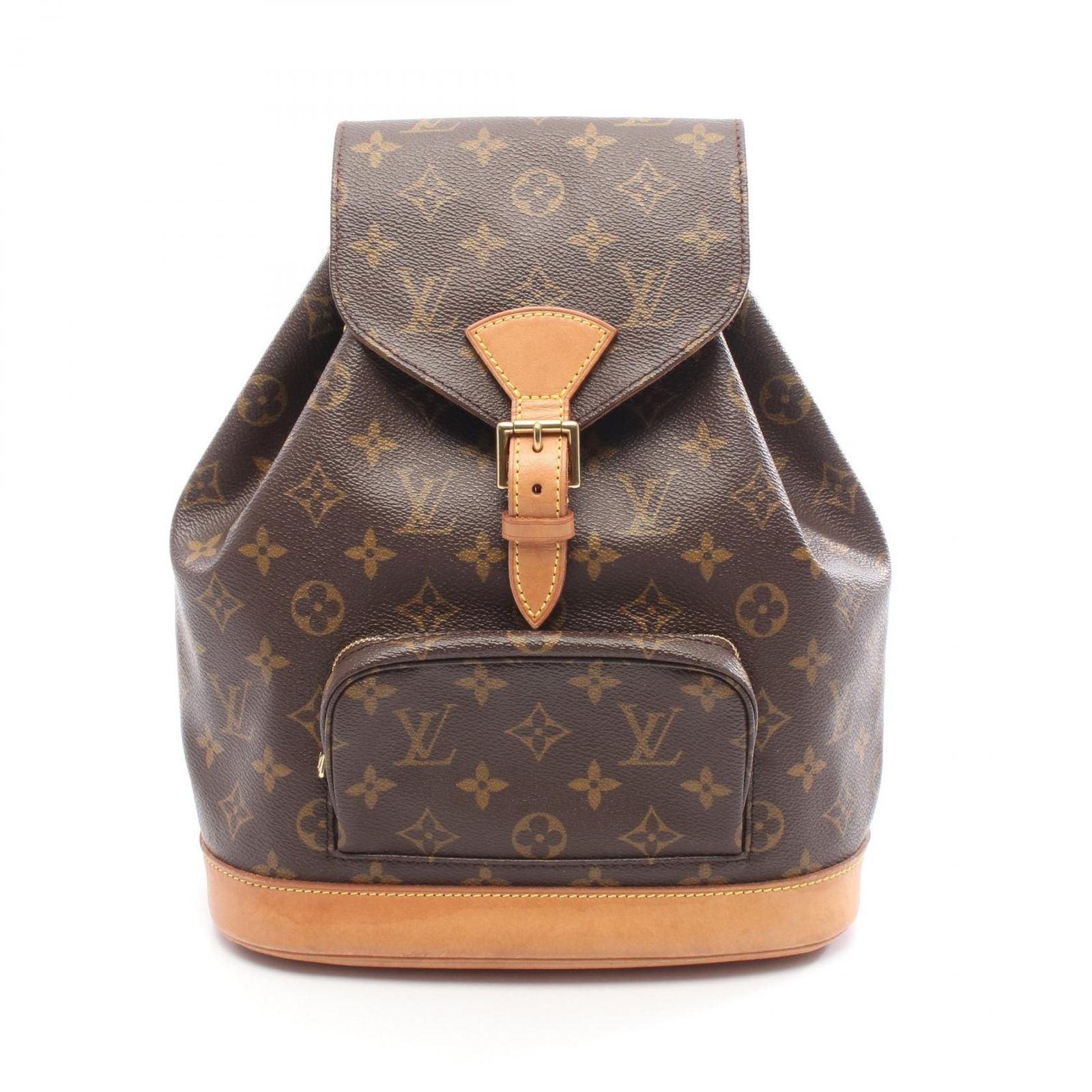 ルイ ヴィトン LOUIS VUITTON リュックサック バックパック モンスリMM M 51136 PVCコーティングキャンバス レザー レディース B