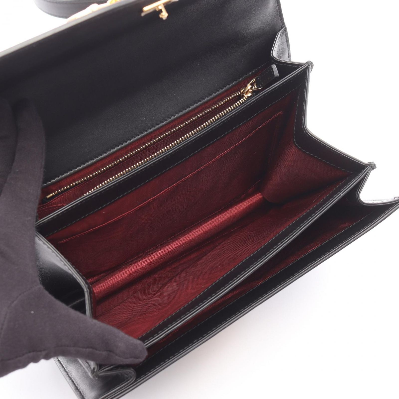 グッチ GUCCI ショルダーバッグ ズゥミ 576388 ブラック レザー ズゥミ