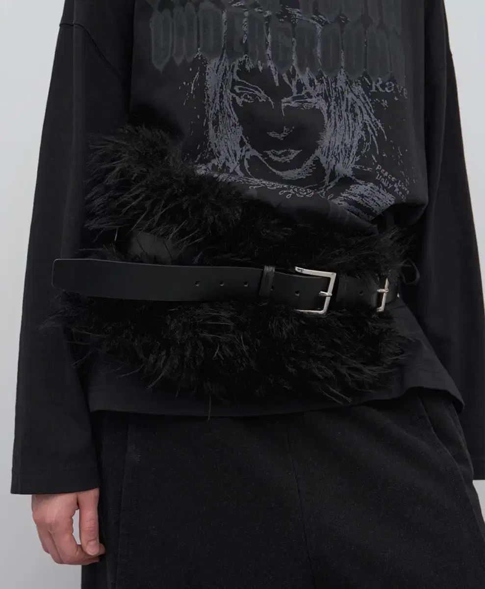 LCDC TM エルシーディーシー Tシャツ ベルト ファーベルト ブラック