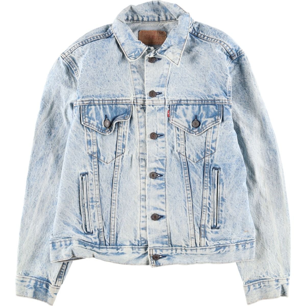 古着 90年代 リーバイス Levi s 70506-0217 ケミカルウォッシュ デニムジャケット Gジャン メンズM相当 ヴィンテージ|eaa 606964