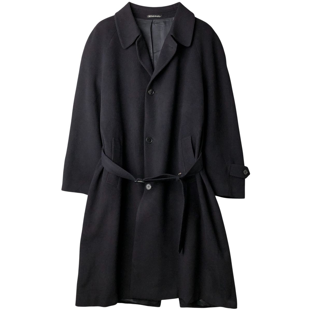 古着 EL CORTE INGLES ウールロングコート メンズL相当|evb 032985