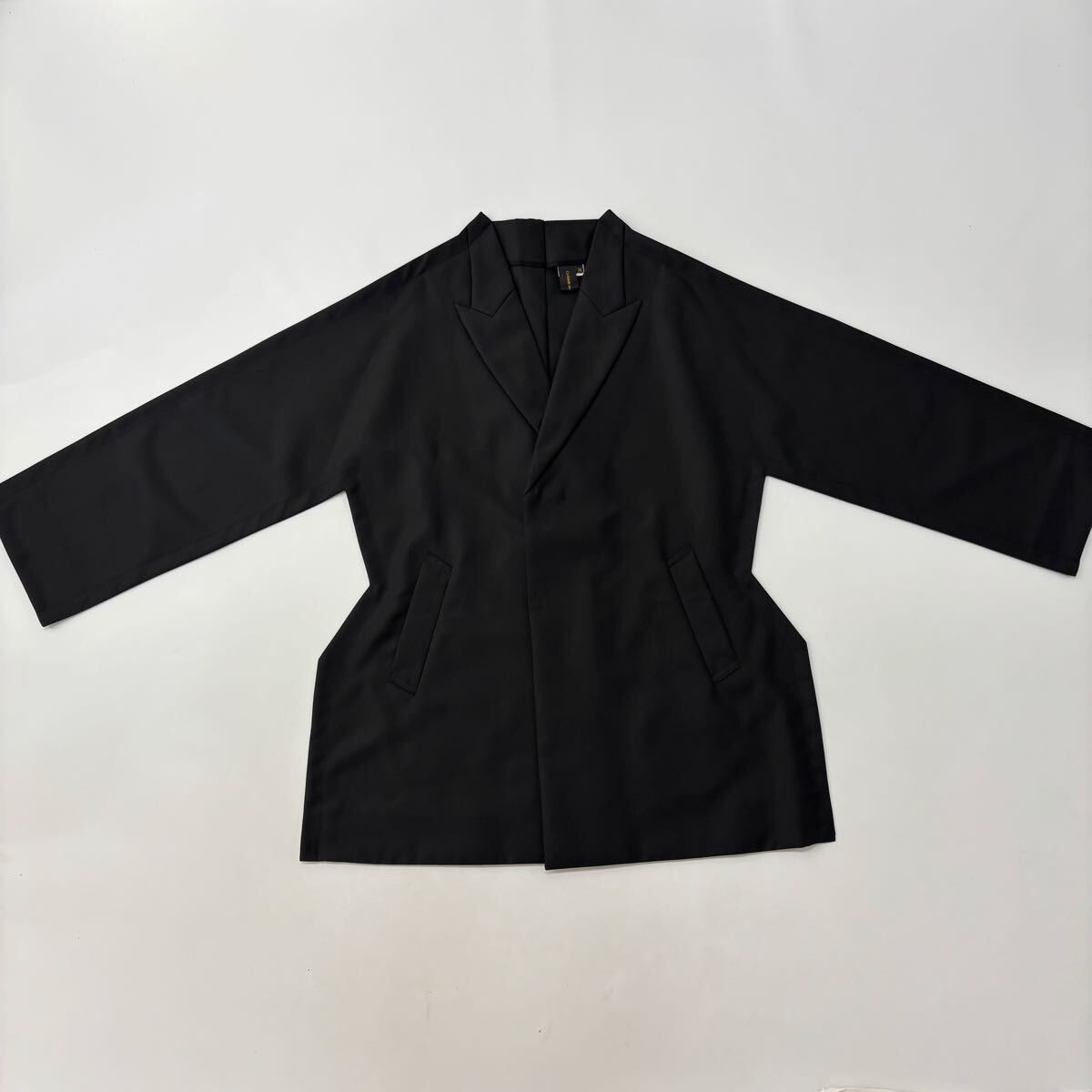 22 ss 2025 COMME des GARCONS コム デ ギャルソン 二次元 平面 ジャケット MADE IN JAPAN 日本製 BLACK ブラック サイズ M 801-0200
