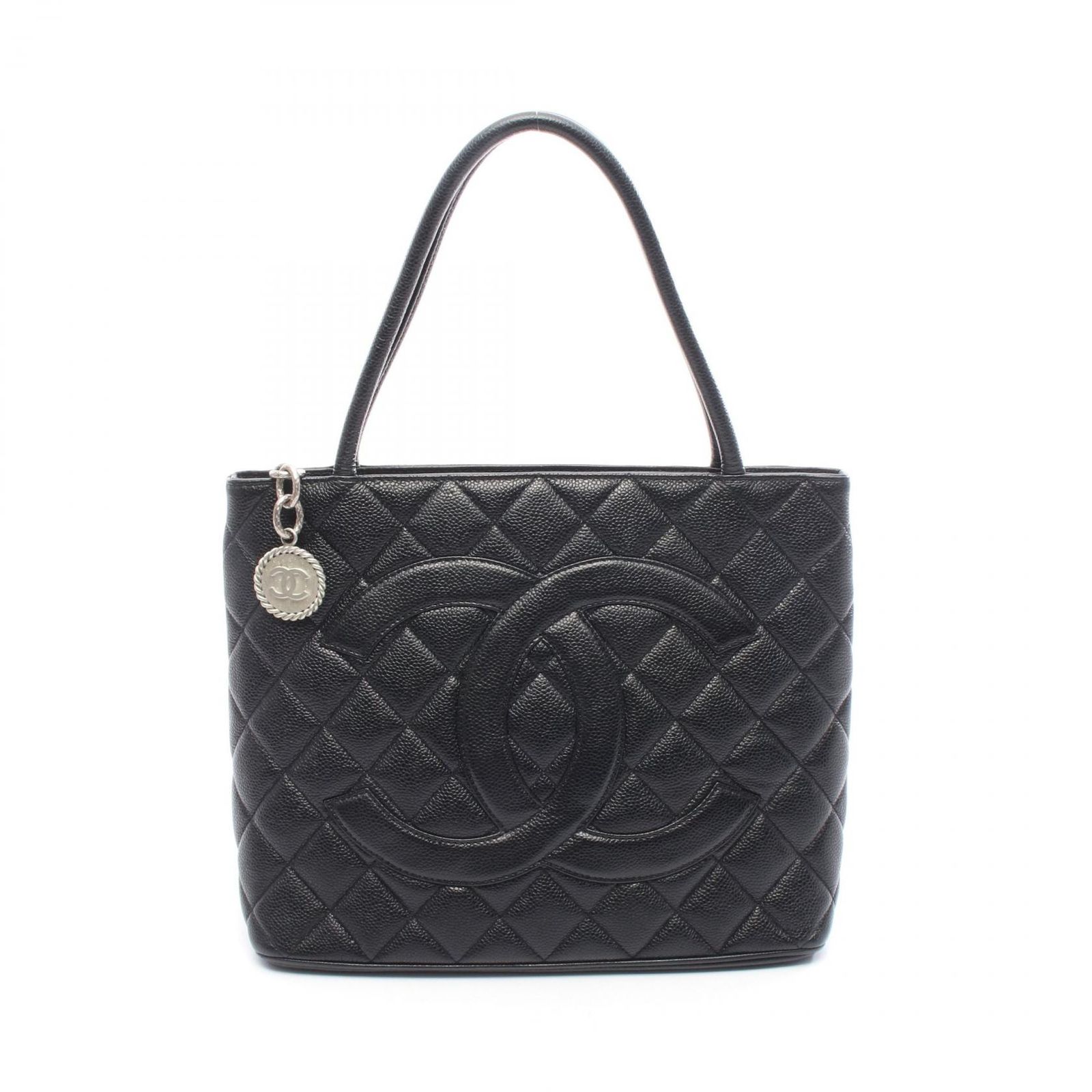 シャネル CHANEL トートバッグ 復刻トート ブラック レザー カーフ 牛革 レディース B