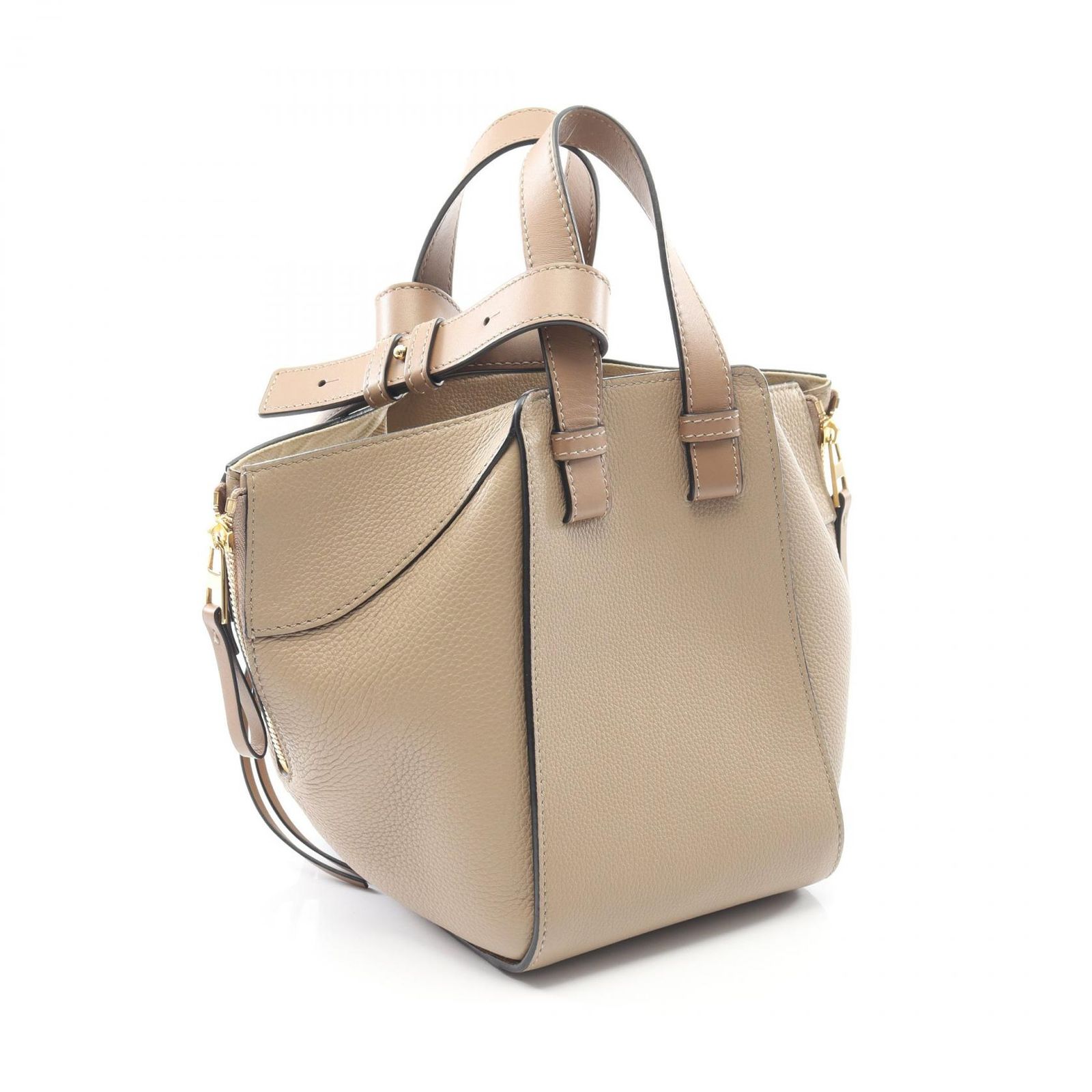 ロエベ LOEWE ハンドバッグ ハンモックバッグ コンパクト グレージュ レザー ハンモック レディース A ハンドバッグ バッグ レディース