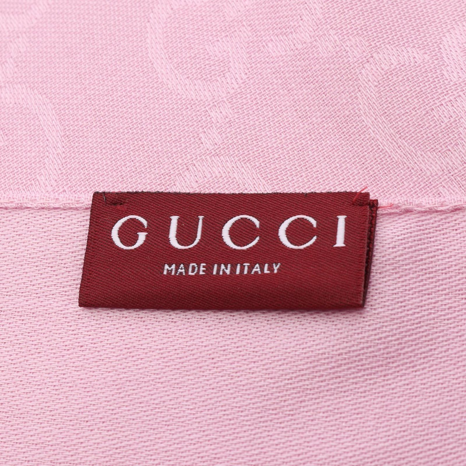 グッチ GUCCI ストール GG柄 ピンク ウール シルク レディース