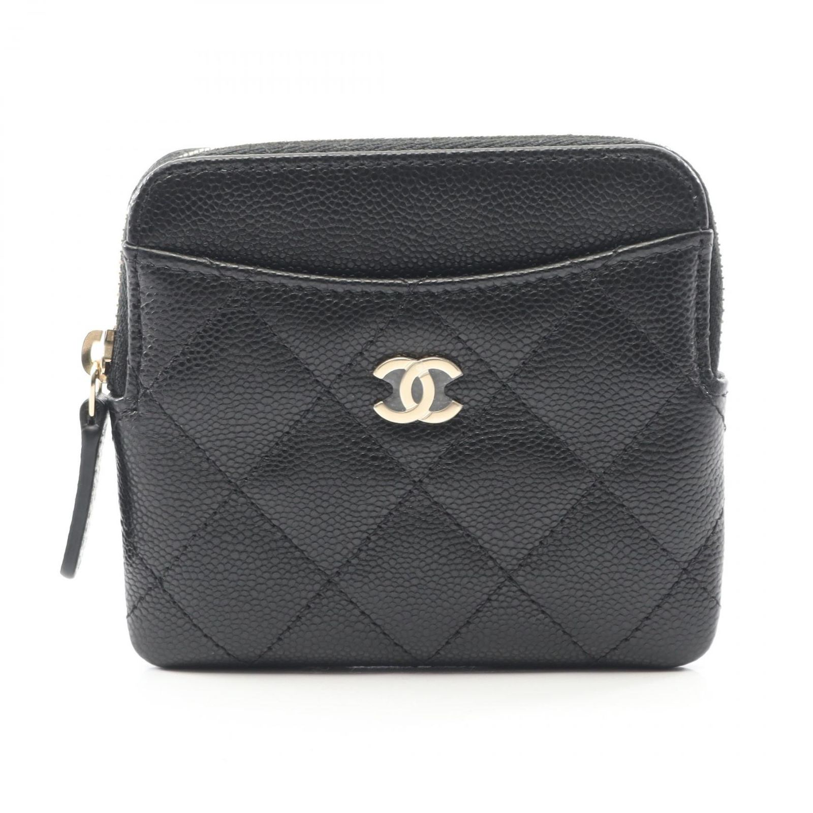 シャネル CHANEL コインケース マトラッセ AP 2061 ブラック キャビアスキン グレインドカーフ レディース ♥