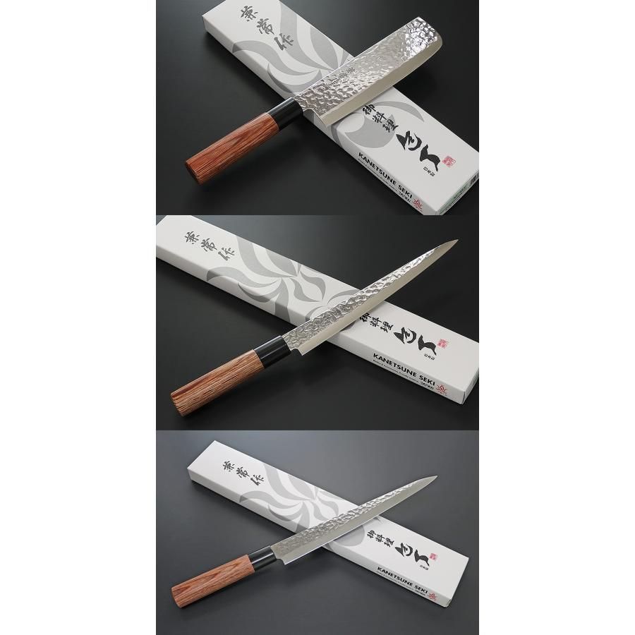 包丁 日本製 KC 953 薄刃型 165 mm 955 筋引 210 959 240 mmセット 兼常作 ステン1 K 6 槌目磨き