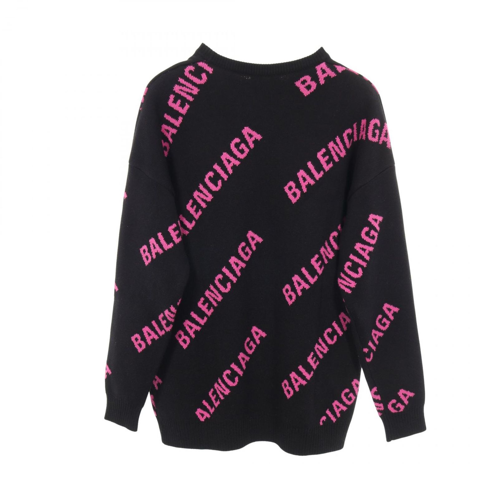 バレンシアガ BALENCIAGA ニット オールオーバーロゴ コットン ウール