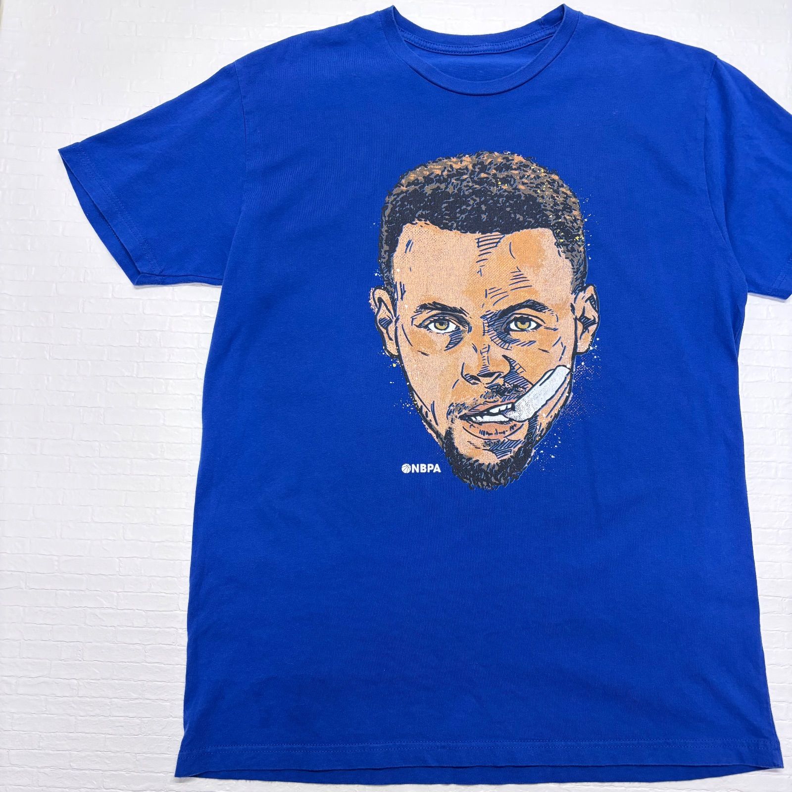 NBA ステフィンカリー Tシャツ 青 ウォーリアーズ マウスピース NBPA