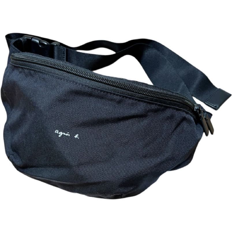 アニエスベー ボヤージュ MS 04-05 ナイロンボティバッグ ウエストポーチ ブラック