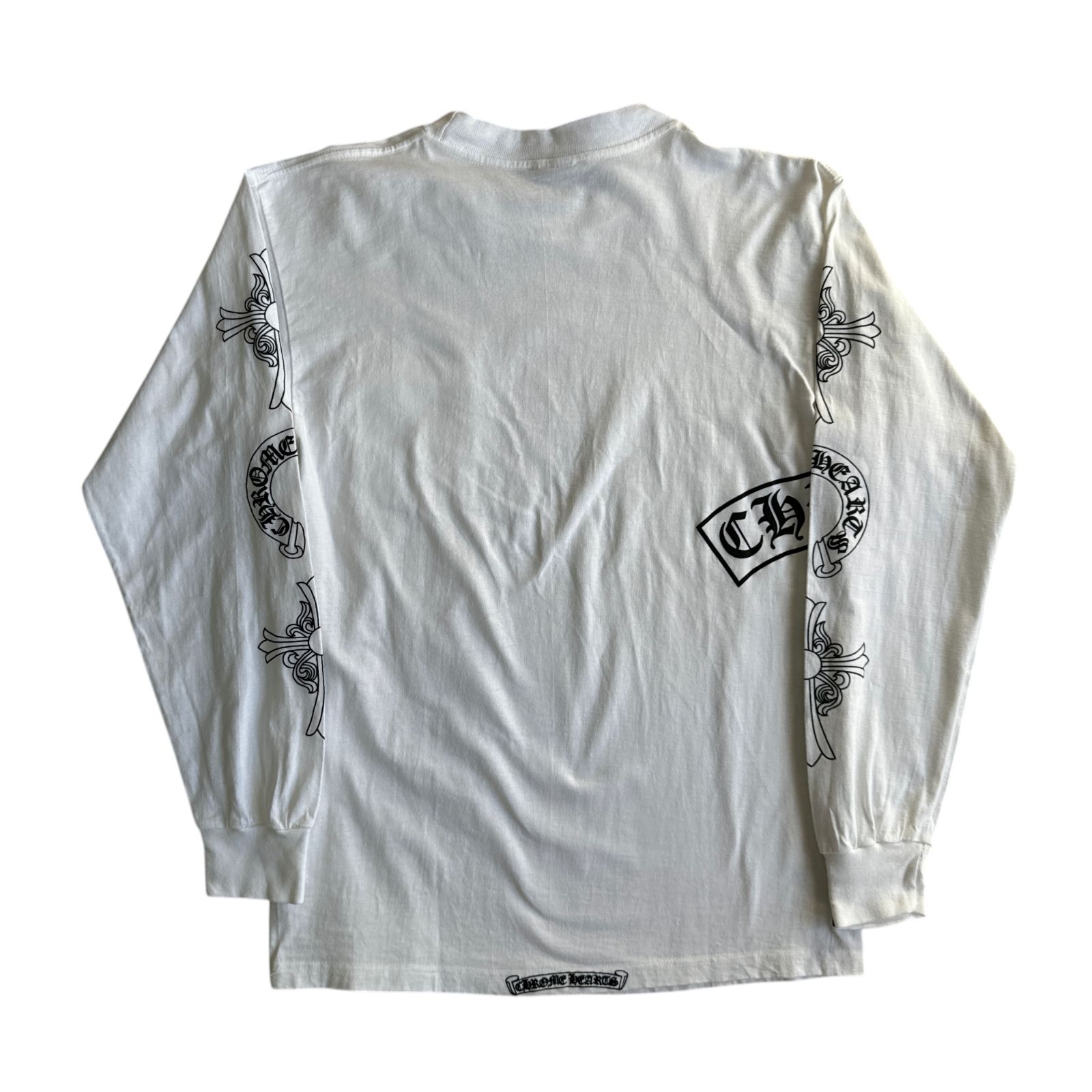 貴重　90s クロムハーツビンテージTシャツ　オールド 90s-00s OLD CHROME HEARTS Tバー CHクロス ホースシュー ポケット