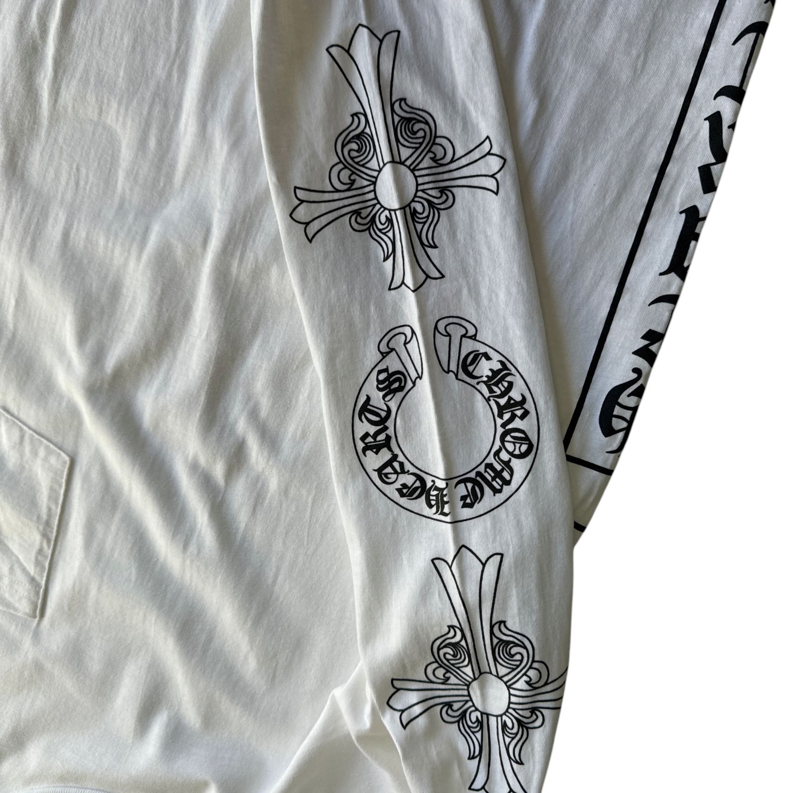 90s-00s OLD CHROME HEARTS Tバー CHクロス ホースシュー ポケット 