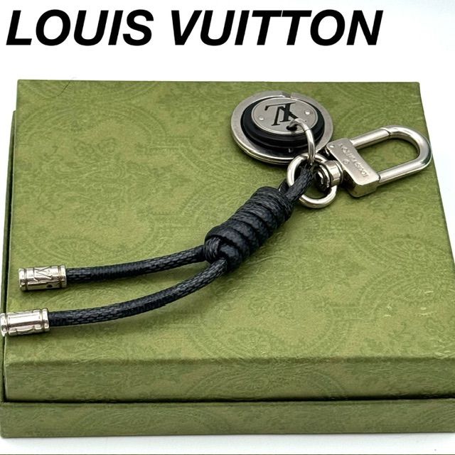 ルイヴィトン M 67224 レザー ロープ キーリング ダミエ 1-7-11