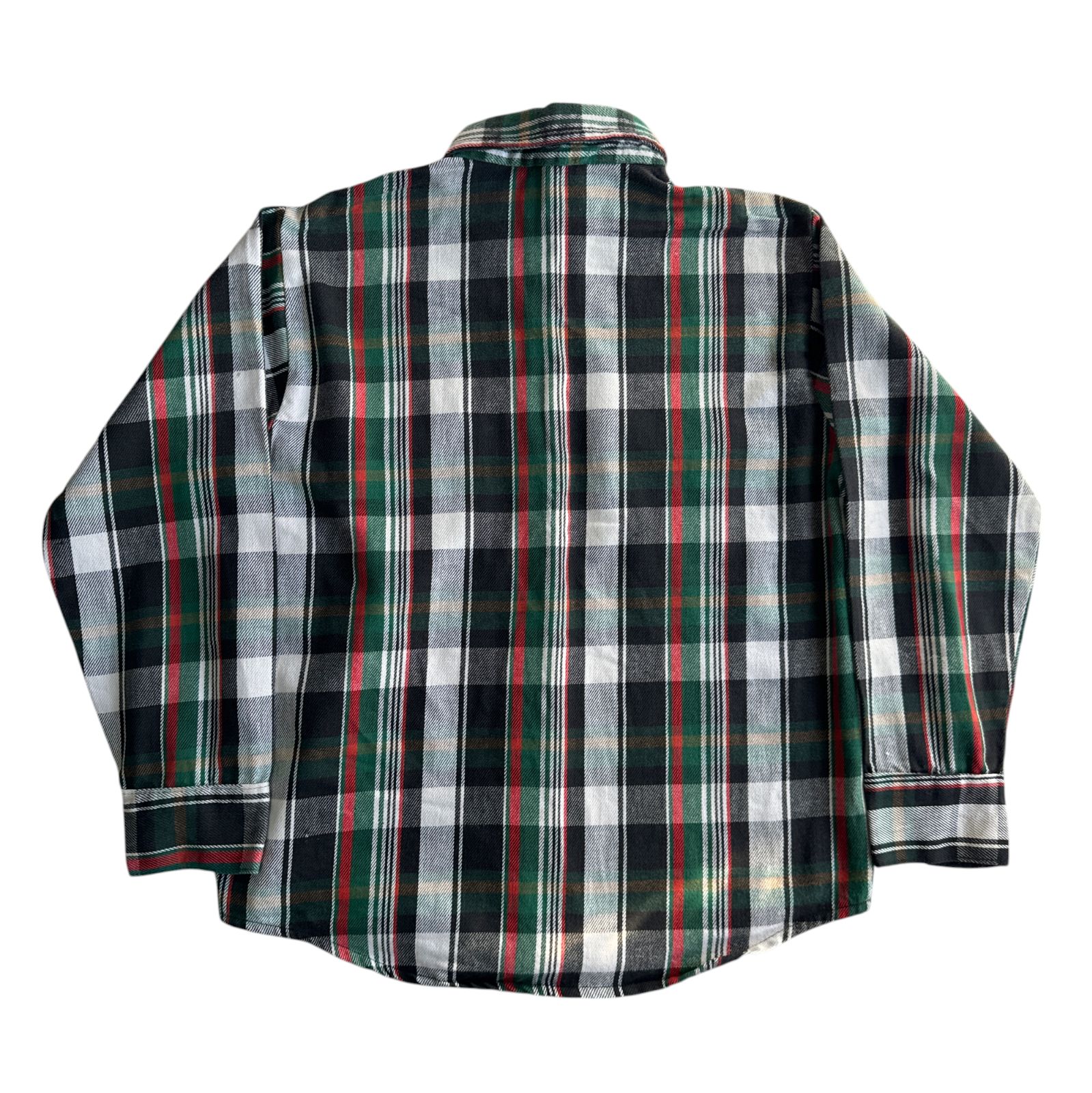 80s FROSTPROOF ヘビーネルシャツ 白黒 マルチカラー チェック Lサイズ