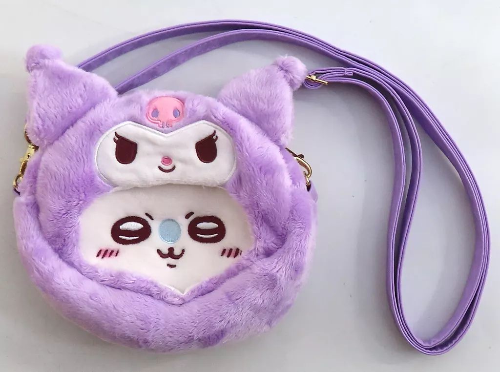 【新品】ちいかわ　サンリオ　モモンガ　クロミ ポシェット　バッグ　未使用 セット 中古】バッグ モモンガ×クロミ ポシェット 「ちいかわ なんか小さくて