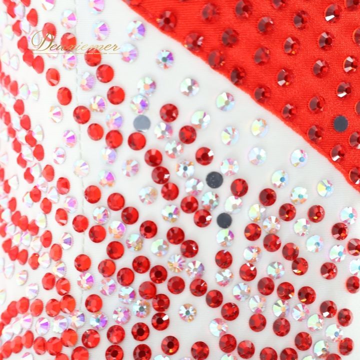 情熱の赤❤️競技会やダンスパーティーでも目をひくスタンダード向けワンピース ✨ Garuda SHOP レディース社交ダンス衣装 競技ドレス 新入荷新品 発表会