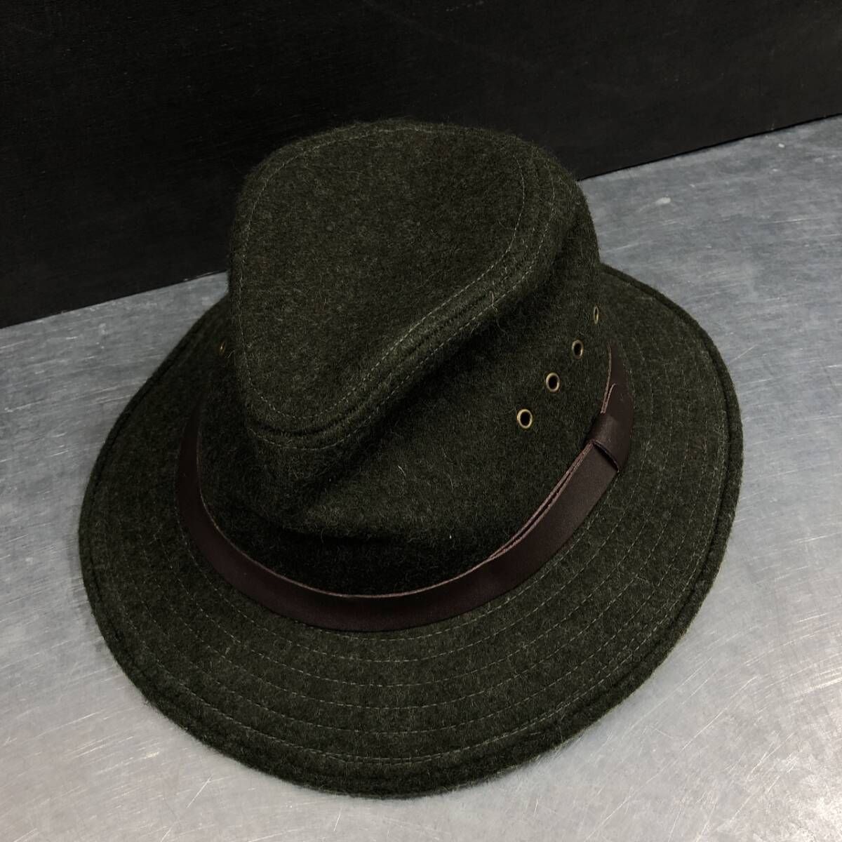 GQ2738◇FILSON : USA製 ウール パッカーハット◇58cm◇カーキ系 