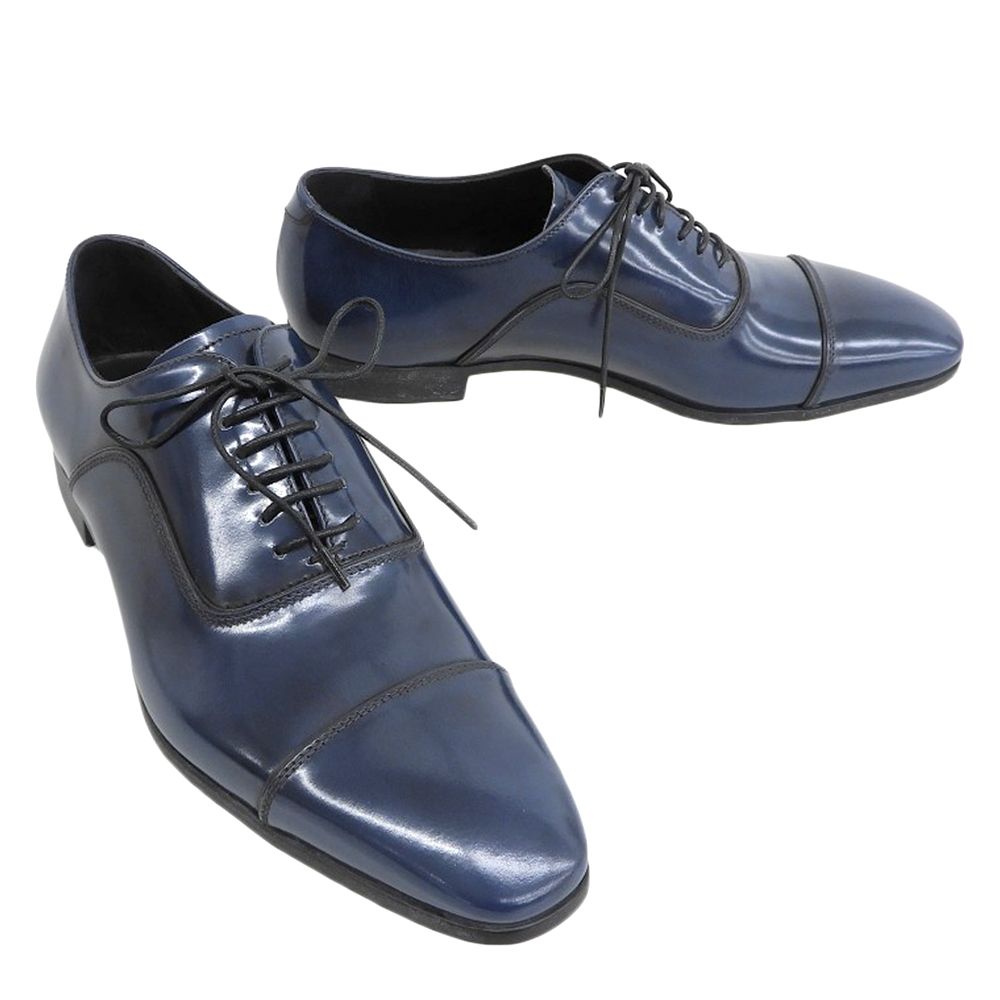 ♥ ジョルジオアルマーニ GIORGIO ARMANI パテントレザー ストレートチップ キャップトゥ シューズ 6 26 cm メンズ