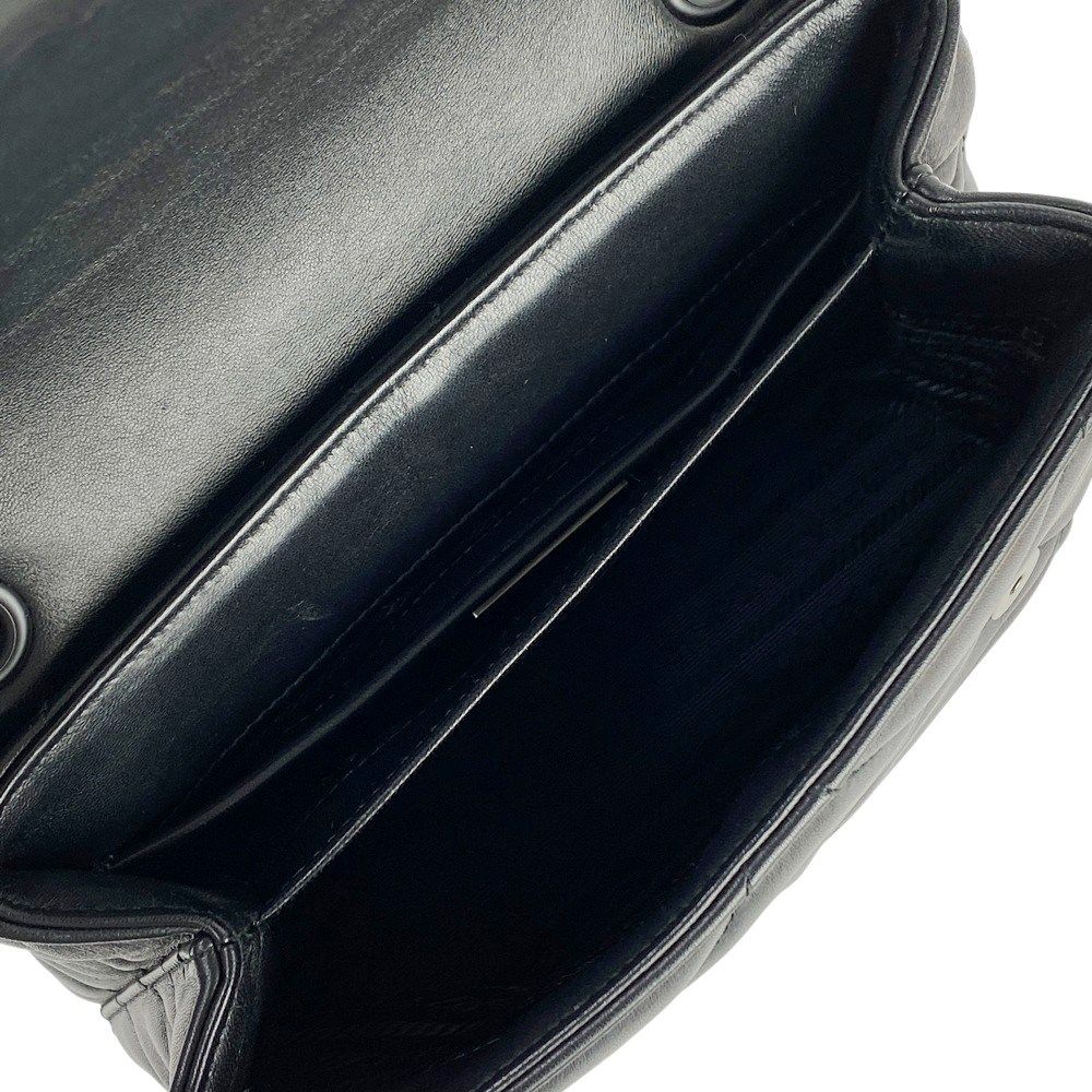 プラダ ■美品■ スペクトラム スモール レザー チェーン ショルダー バッグ カバン レザー ブラック 1BD233 箱 【528262】5 PRADA - プラダ □美品□ スペクトラム スモール レザー チェーン