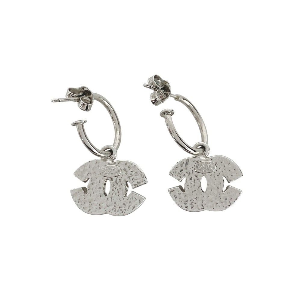 シャネル □美品□ ココマーク ピアス スウィング シルバー SS