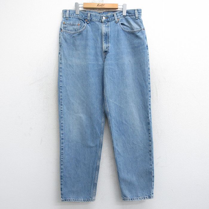 W 38|古着 リーバイス Levis 550 メンズ 00年代 00 s ヒゲ テーパード コットン 紺 デニム spe 25 nov 20