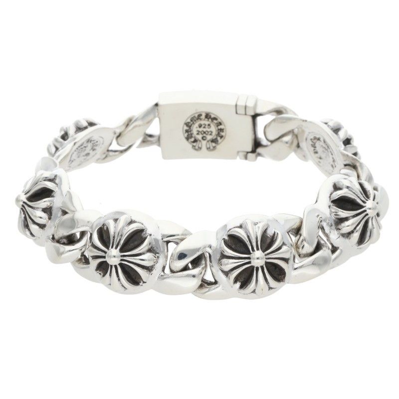 クロムハーツ CROSS LINK/クロスリンク シルバーブレスレット メンズ