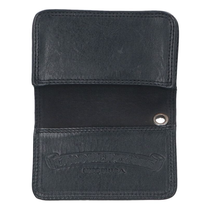 クロムハーツ   CARD CASE グロメット付きレザーカードケース 中古 SJ02 クロムハーツ CARD CASE グロメット付きレザーカードケース メンズ