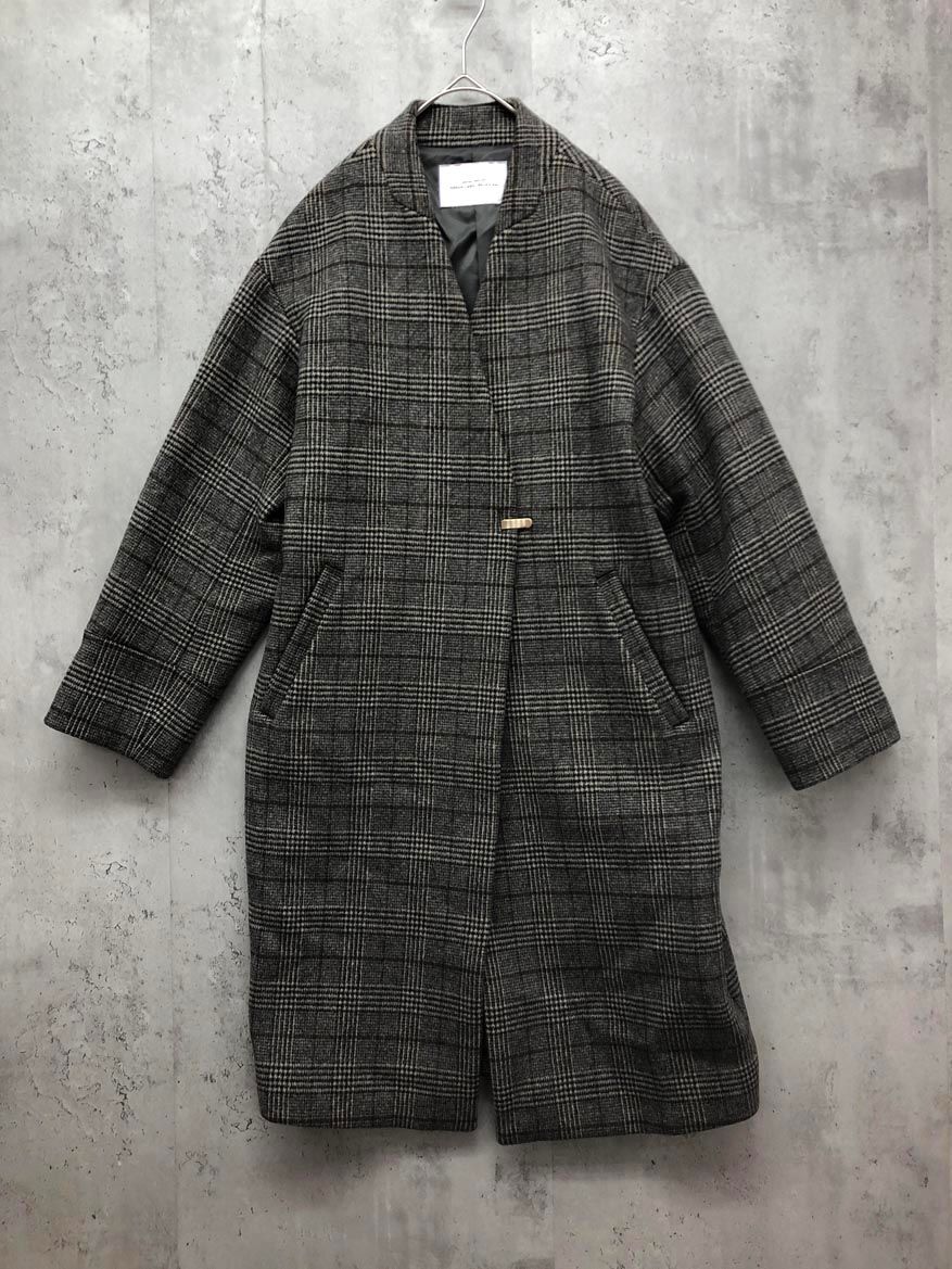 green label relaxing グリーンレーベルリラクシング ユナイテッドアローズ FM オーバーサイズ ノーラペル コート size 38|グレー系 ◆ ◎レディース