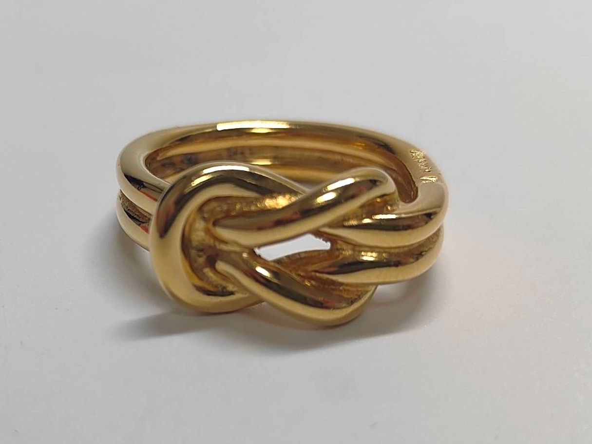 HERMES エルメス アタメ スカーフリング ゴールドカラー GP