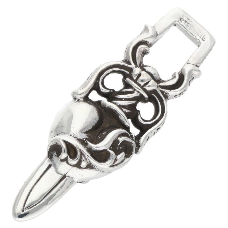  クロムハーツ DAGGER HEART|ダガーハートペンダント シルバーネックレストップ メンズ ネックレス アクセサリー