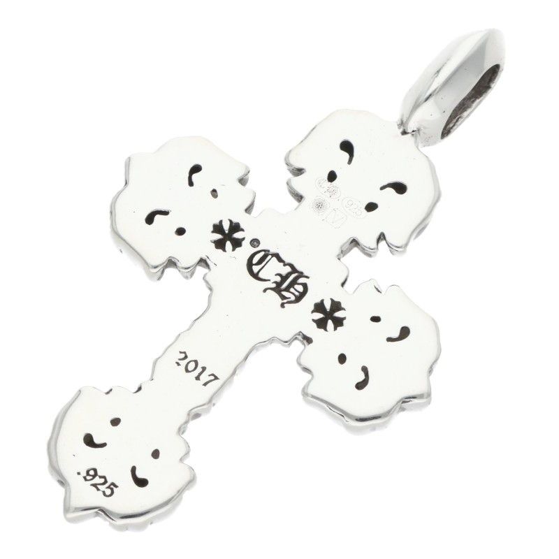  クロムハーツ CHARM FILIGREE TINY P DMND タイニーフィリグリー PAVEダイヤシルバーネックレストップ メンズ ネックレス アクセサリー