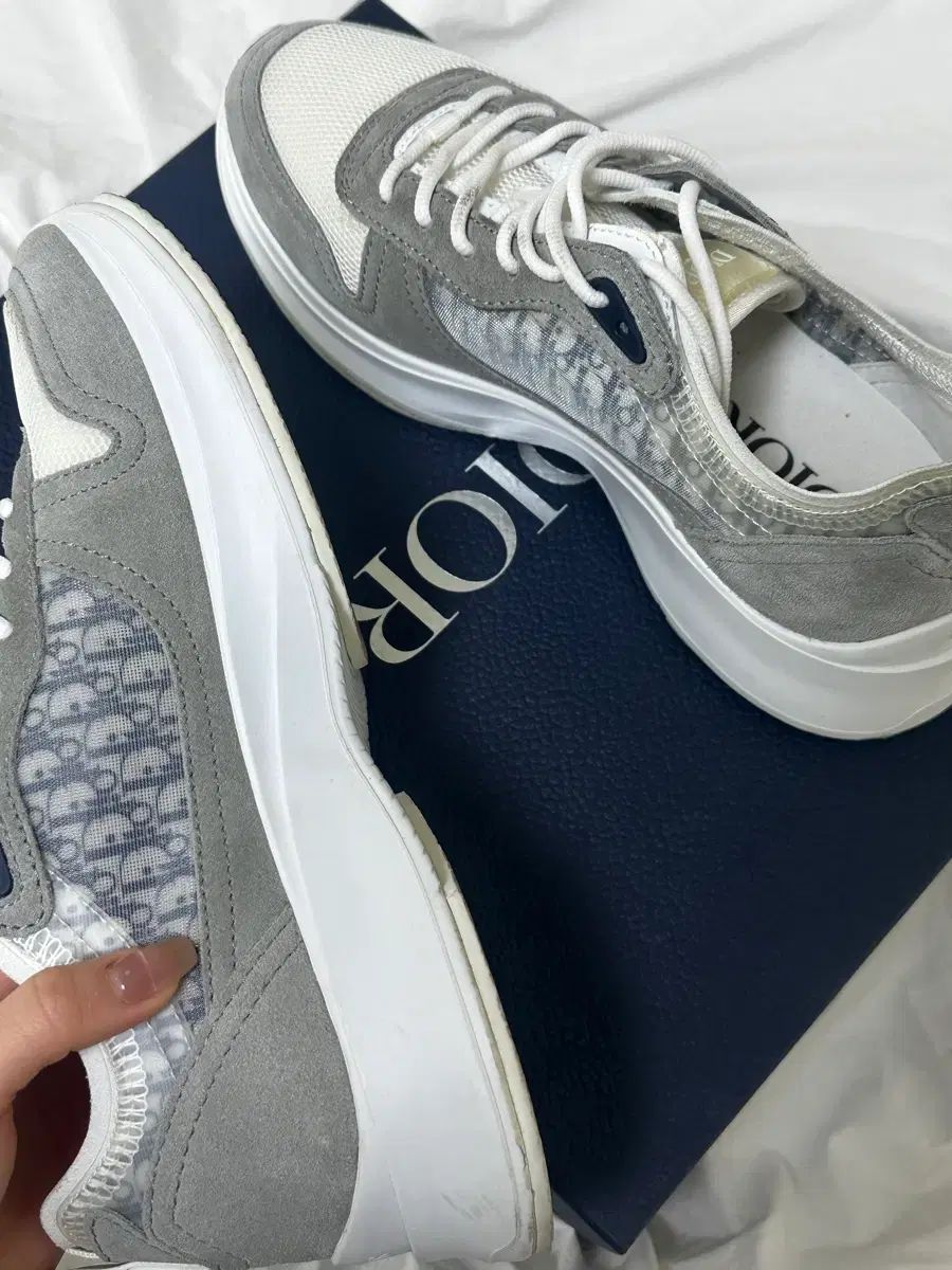 フルセット B 25 ディオール オブリーク ランナー スニーカー グレーブルー