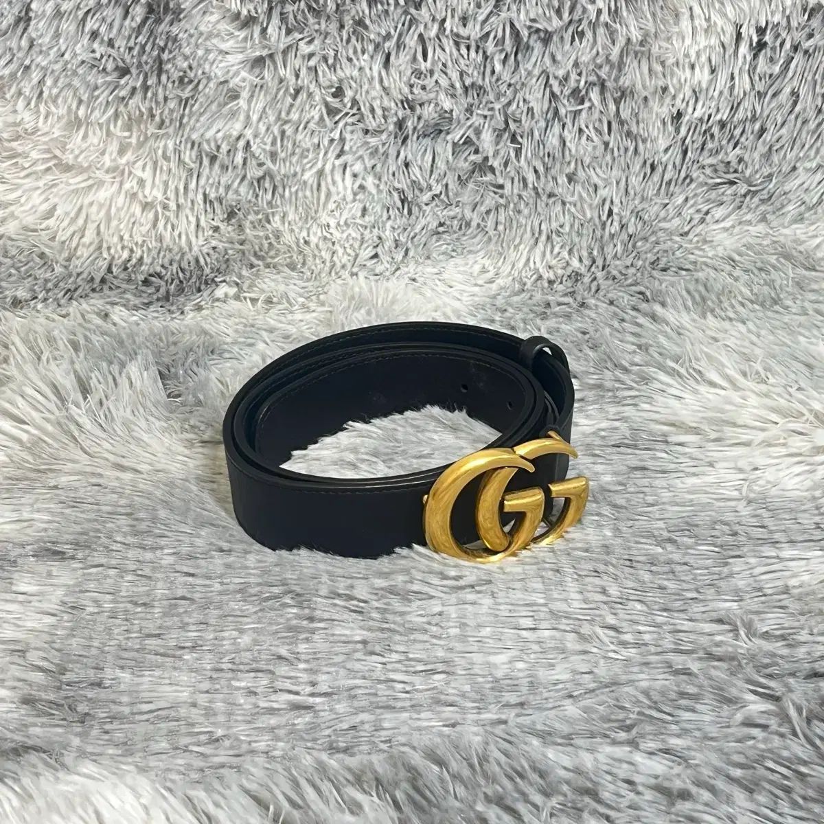 80 32 グッチ マーモント ベルト ゴールド - メルカリ