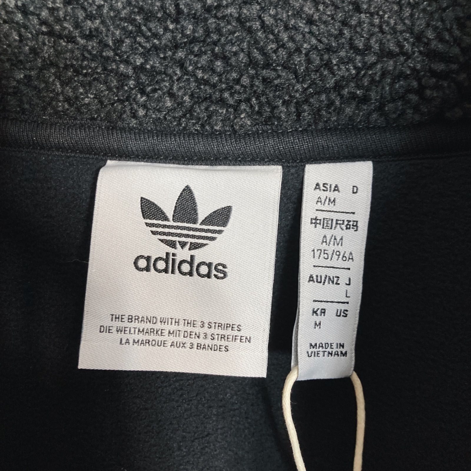 新品未使用】adidas Originals ボアハーフジップ 黒 L 肉厚 #85 - メルカリ