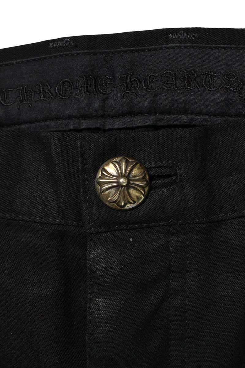 クロムハーツ CHINOS レザー切替チノロングパンツ メンズ 33インチ