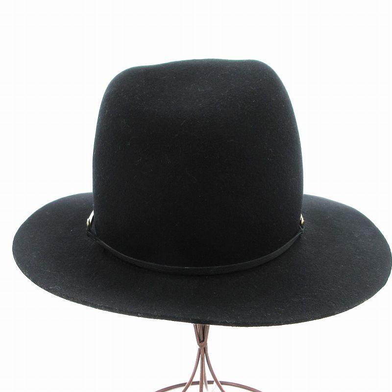 ジャネッサレオン Janessa Leone フェルトハット 中折れ 真鍮 ウール M