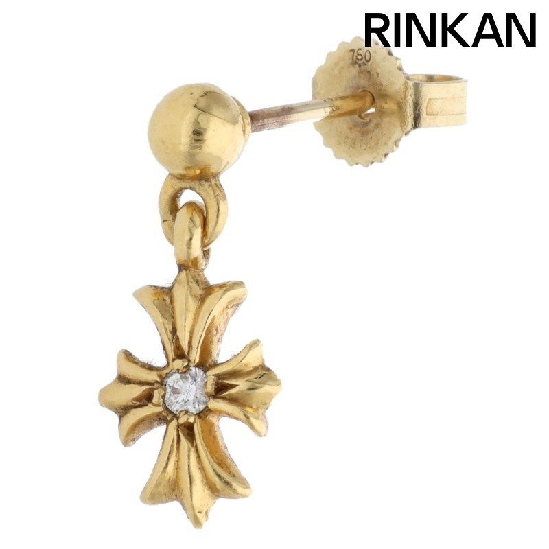 クロムハーツ 22 K TNY E CH PLS DIA|タイニーECHプラスドロップ 1ダイヤ|ゴールドピアス メンズ