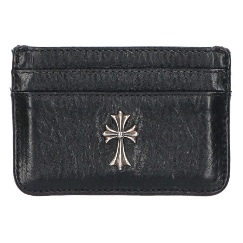 クロムハーツ DOUBLE SIDE/ダブルサイド CHクロス装飾レザーカード
