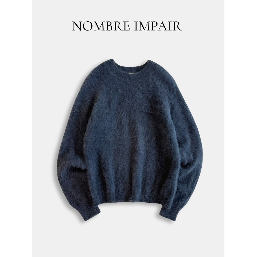 NOMBRE IMPAIR ノンブルアンペール フォックスカシミヤ ニット プルオーバー 長袖 ふわふわ クルーネック