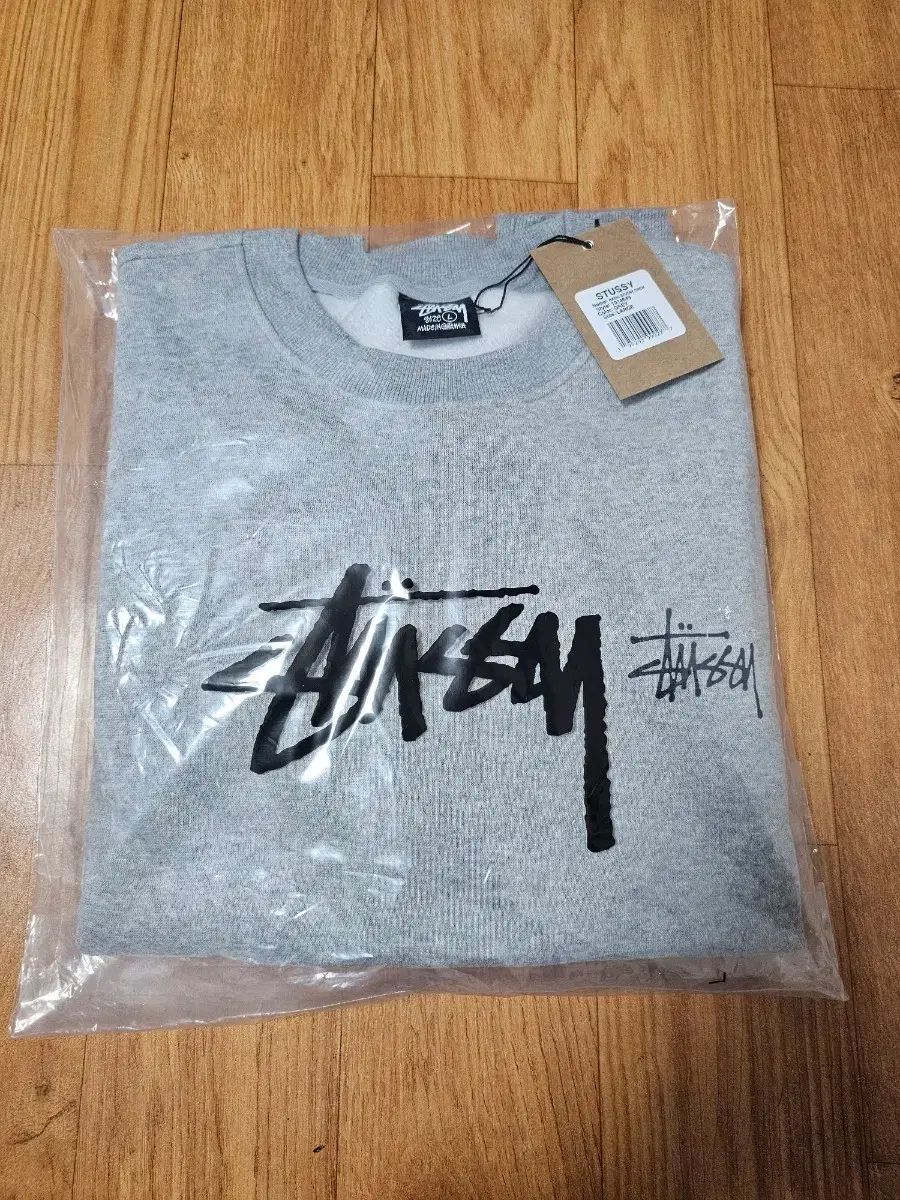 STUSSY BIG ロゴ スウェット グレー L