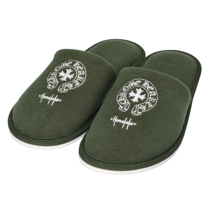 クロムハーツ ホノルル限定ホースシュー刺繍ホテルスリッパ メンズ M