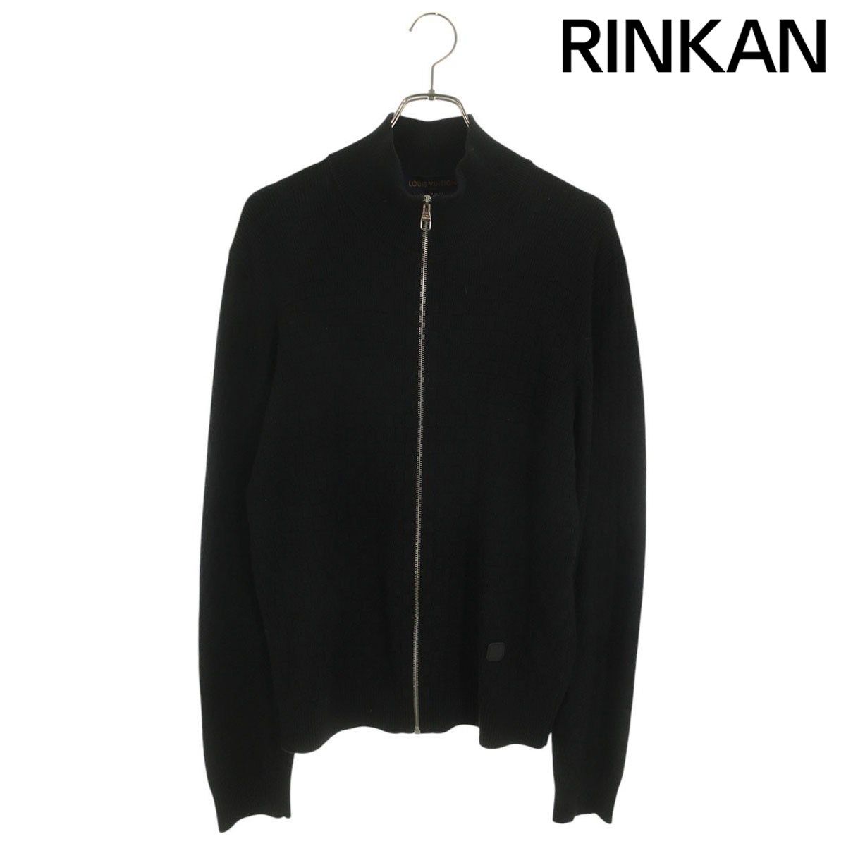 ルイヴィトン ダミエ総柄ジップアップカーディガン メンズ L