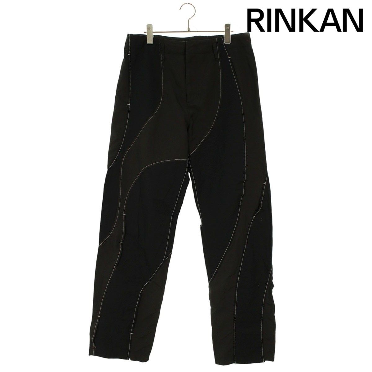 ポストアーカイブファクション 4.0 TROUSERS CENTER ステッチデザインナイロンロングパンツ メンズ L