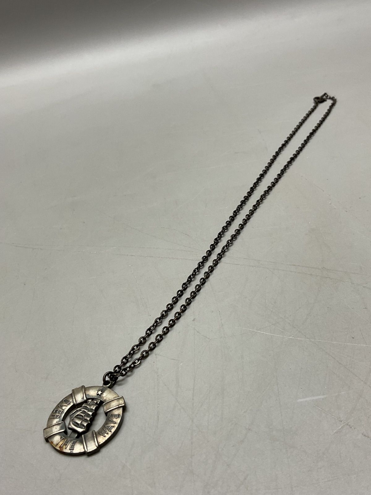 SN 699 Silkamark刻印 Over the wave 船モチーフ ペンダント 首周り50 cm 重量11.4 g アンティーク