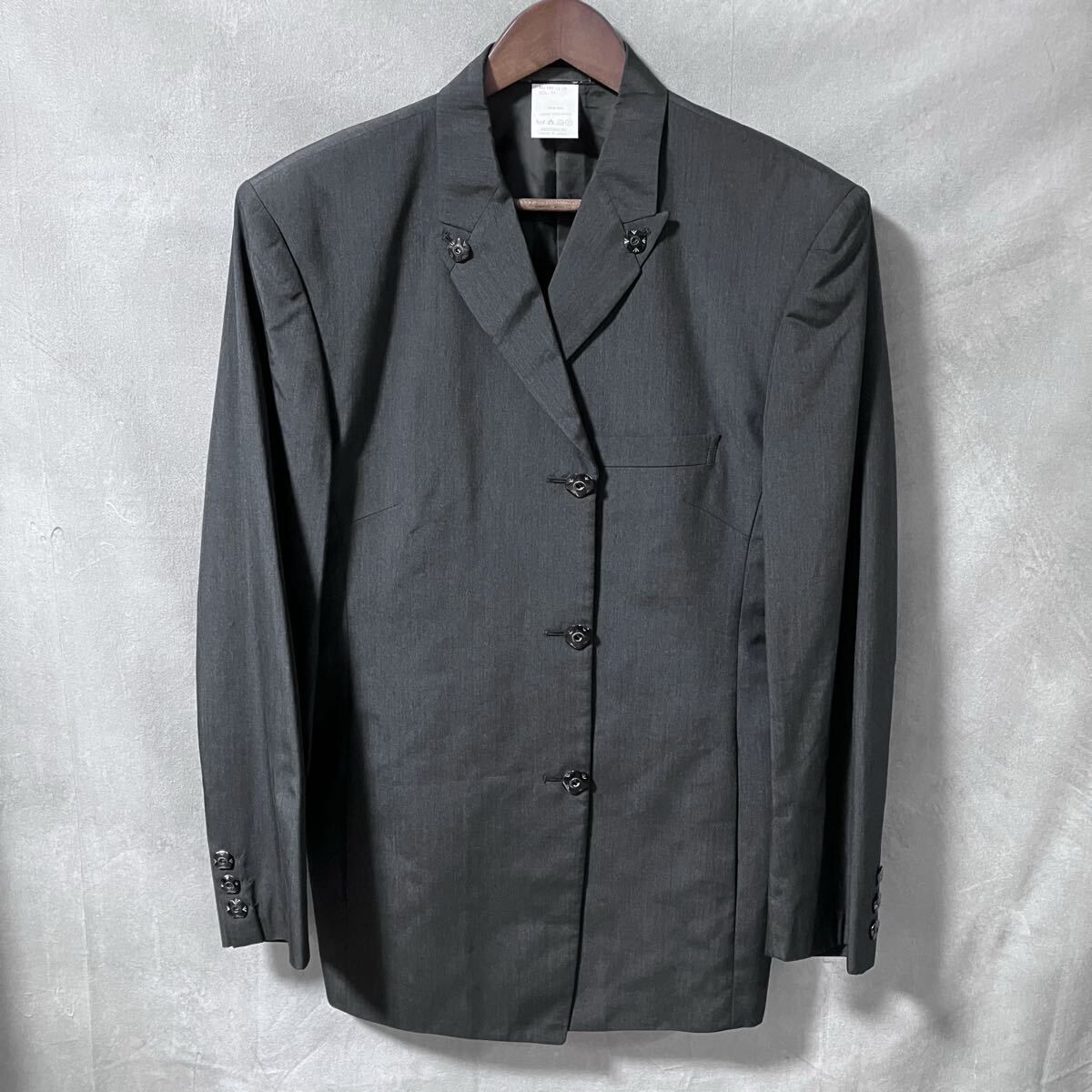 マサトモ 90 s 現 RYNSHU シルク 3ボタン デザイン セットアップ スーツ size.M ミディアムグレー archive