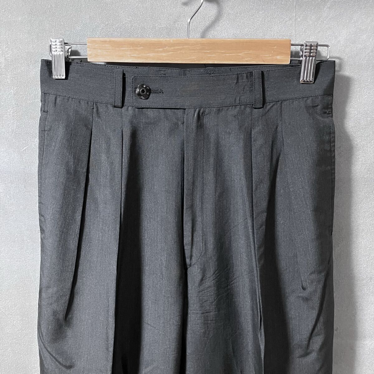  マサトモ 90 s 現 RYNSHU シルク 3ボタン デザイン セットアップ スーツ size.M ミディアムグレー archive カジュアルスーツ スーツ