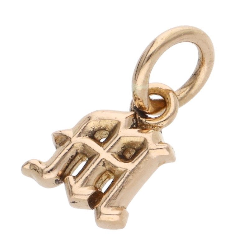 クロムハーツ 22 K STACK ALPHABET|アルファベット スタックチャーム Mイニシャル ゴールドネックレストップ メンズ