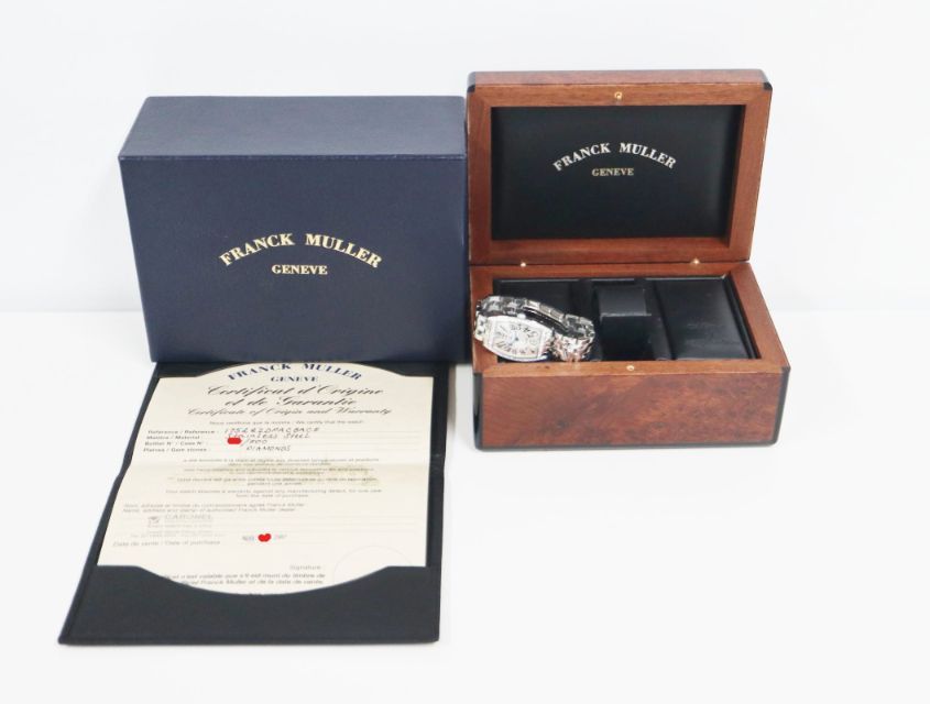  FRANCK MULLER フランクミュラー ベゼルダイヤ トノーカーベックス ステンレス クォーツレディース 時計 金属ベルト 時計
