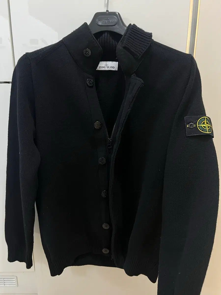 ストーンアイランド ジップアップカーディガン L ブラック