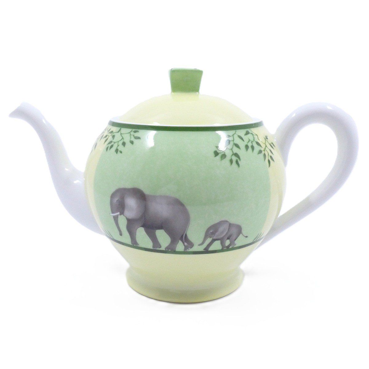 HERMES エルメス ティーポット アフリカ グリーン系 ポーセリン